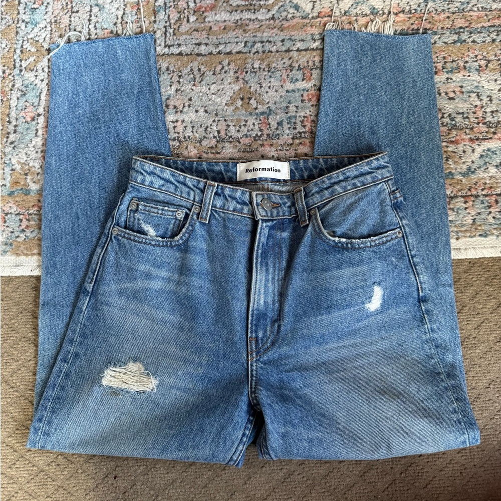 Reformation Classic Blue Denim Pants